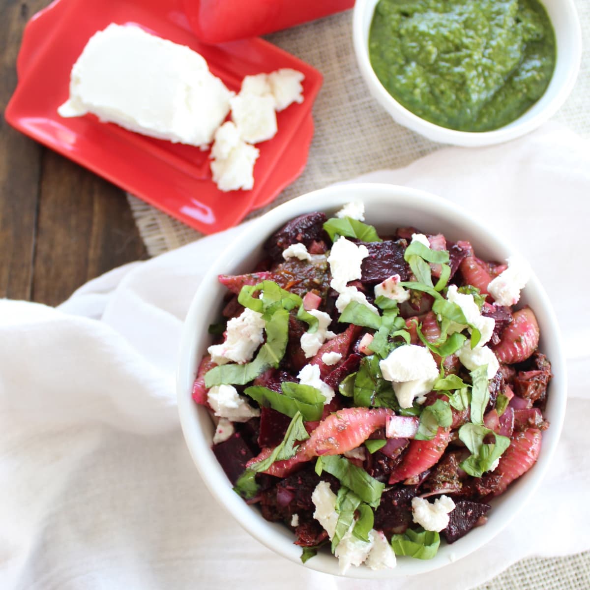 Spinach Pesto Pasta Salad