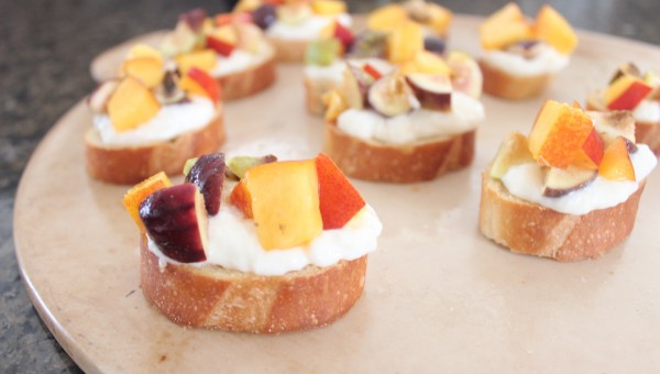 Nectarine Fig Burrata Bruschetta Recipe